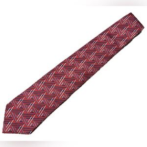 Gucci Red and Blue Geometric Tie